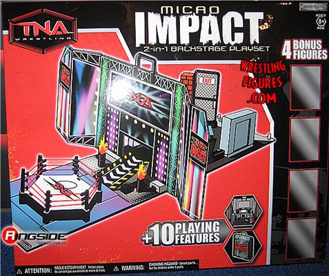 TNA/Impact Wrestling Jakks Pacific Micro Impact! Wrestling Rings & Playsets: Micro Impact 2-In-1 Backstage Playset [Unreleased] Action & Toy Figures PWcatalog