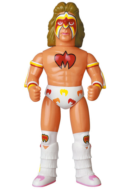 WWE Medicom Toy Sofubi Fighting Series Ultimate Warrior [With White Trunks]