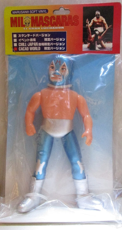 CMLL Marusan Soft Vinyl [Sofubi] Mil Mascaras [With Blue & Silver Gear] Action & Toy Figures PWcatalog