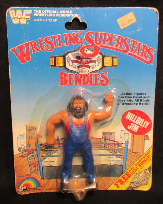 WWF LJN Wrestling Superstars Bendies Hillbilly Jim - image 2