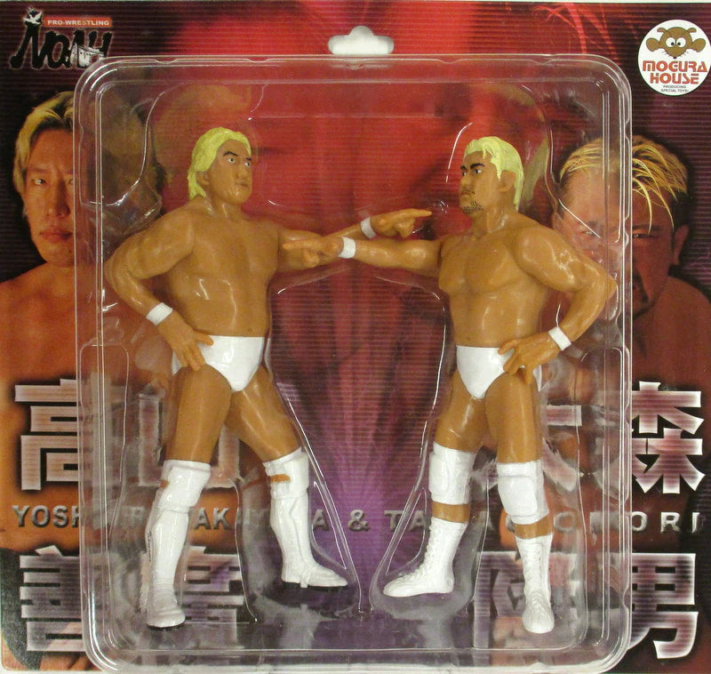Pro-Wrestling NOAH Mogura House Multipack: Yoshihiro Takayama & Takao Omori [With White Trunks & Blond Hair, In Pointing Pose] Action & Toy Figures PWcatalog