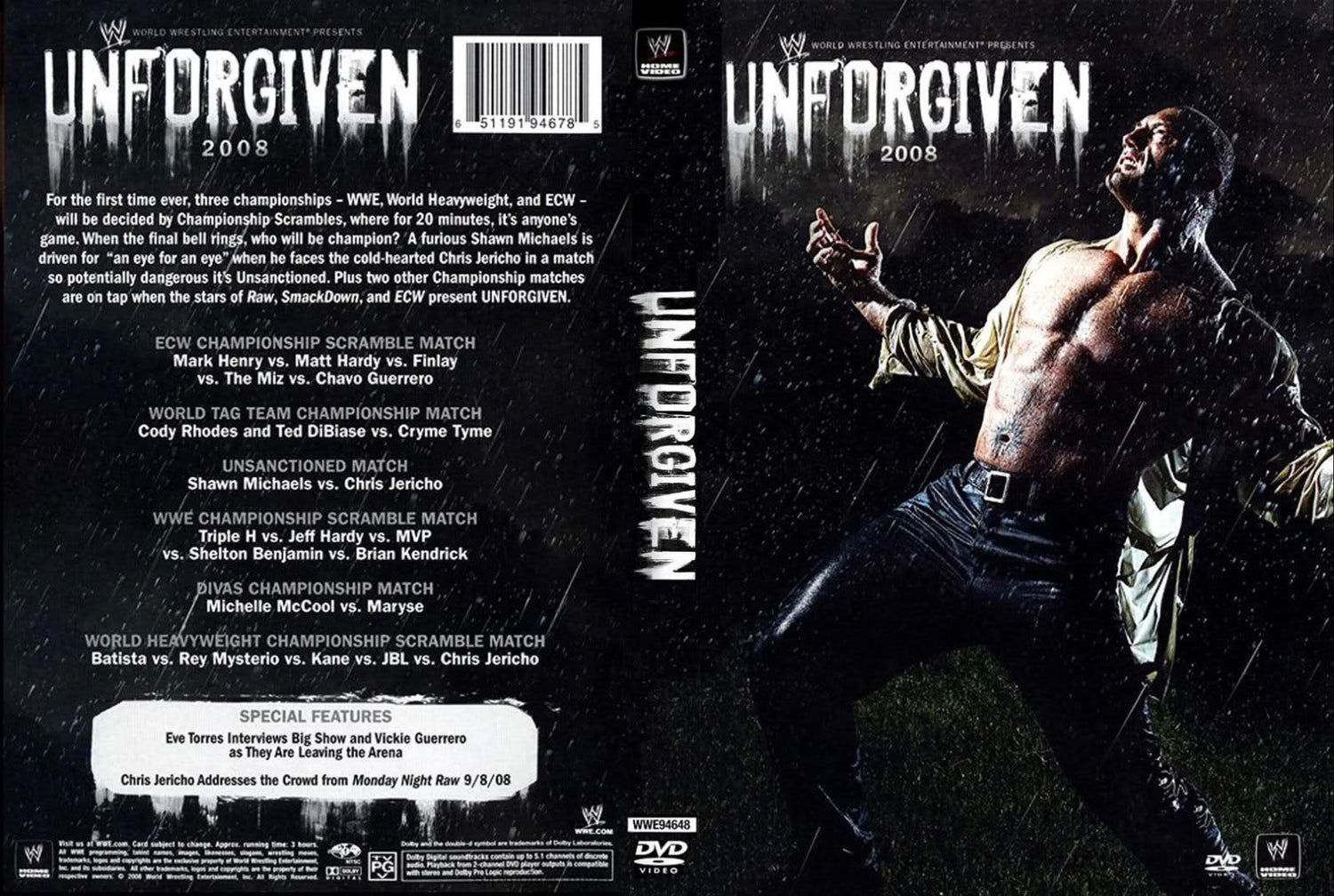 unforgiven 2008 DVDs & Videos Pwcatalog