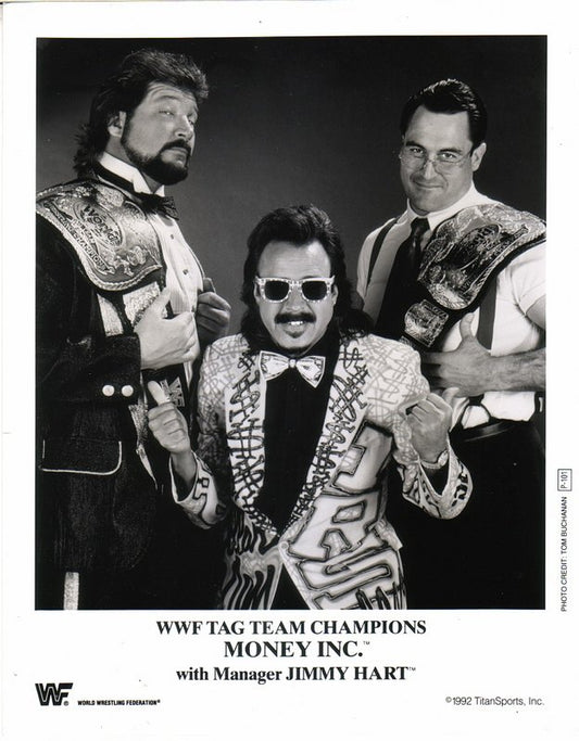 1992 WWF TAG TEAM CHAMPIONS Money Inc. w/Jimmy Hart P101 b/w 