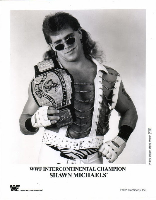1992 WWF IC CHAMPION Shawn Michaels P102 b/w 