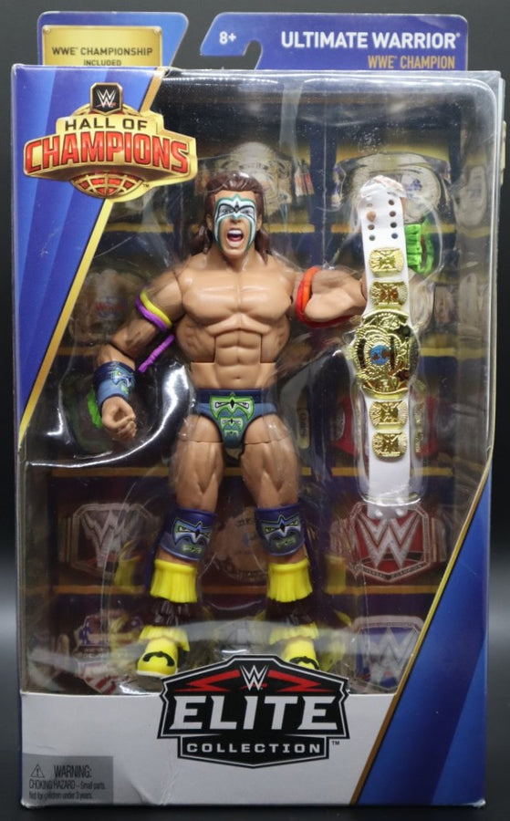 WWE Mattel Hall of Champions 3 Ultimate Warrior [With White Strap Belt, Exclusive] Action & Toy Figures PWcatalog