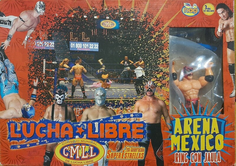 CMLL Hag Distribuidoras Super Estrellas Wrestling Rings & Playsets: Arena Mexico [With Dos Caras Jr.]