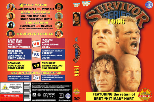 Survivor Series 1996 DVDs & Videos Pwcatalog