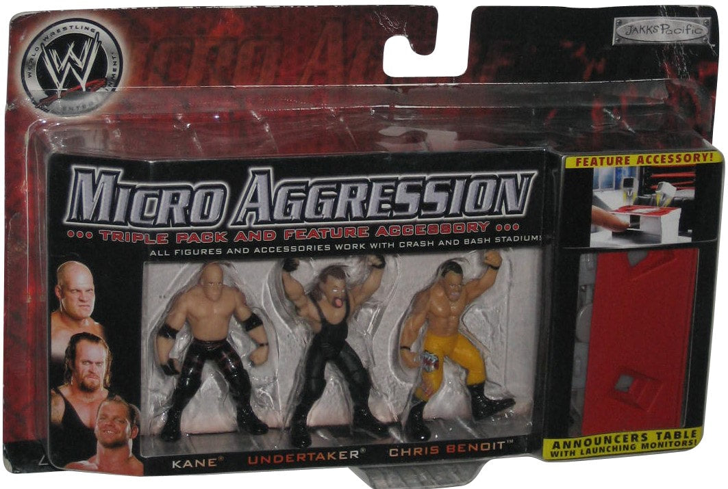 WWE Jakks Pacific Micro Aggression 1 Kane, Undertaker & Chris Benoit