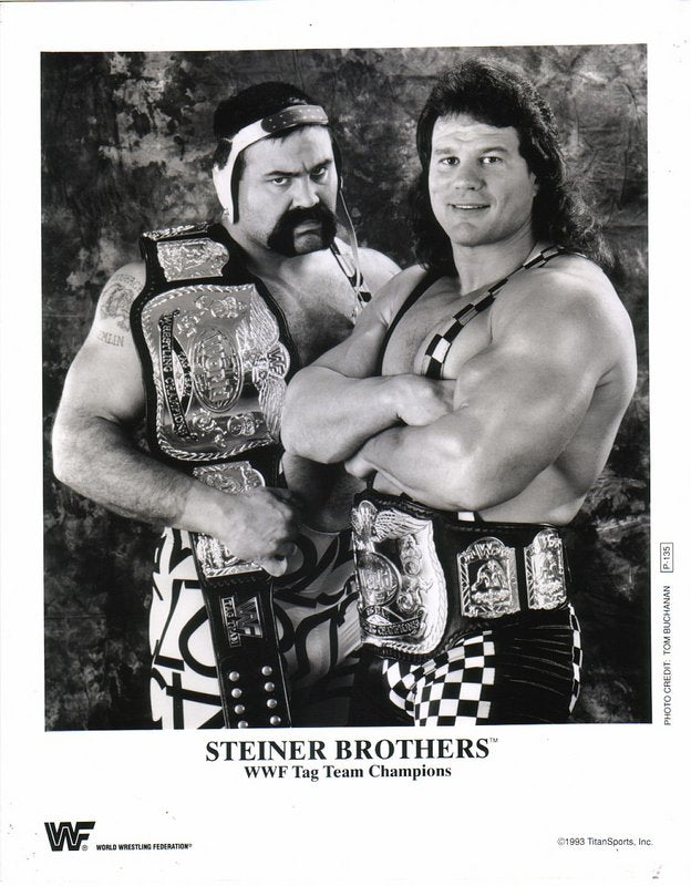1993 WWF TAG TEAM CHAMPIONS Steiner Brothers P135 b/w