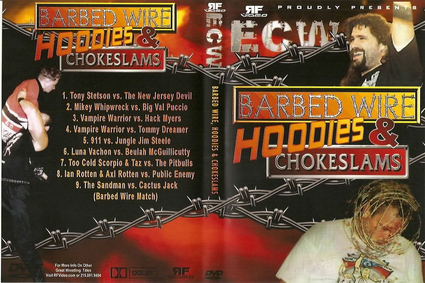 barbed wire hoodies chokeslams 1995 DVDs & Videos Pwcatalog