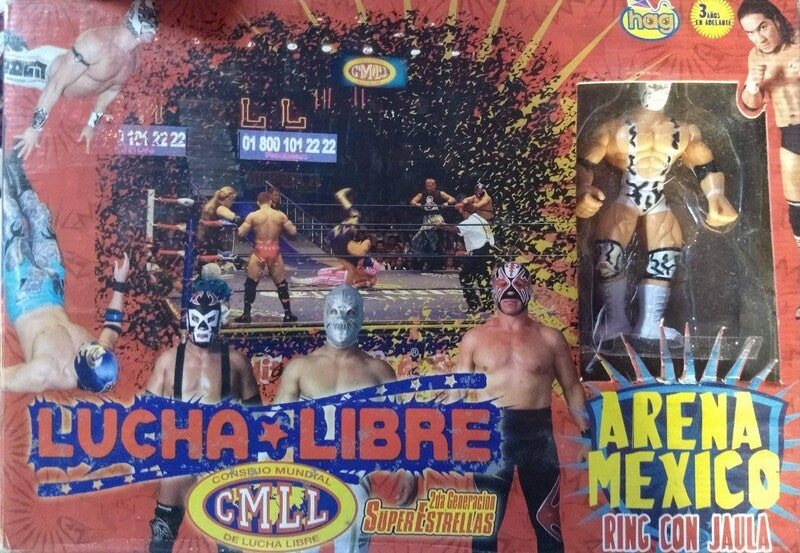 CMLL Hag Distribuidoras Super Estrellas Wrestling Rings & Playsets: Arena Mexico [With Dr. Wagner Jr. in White Gear]