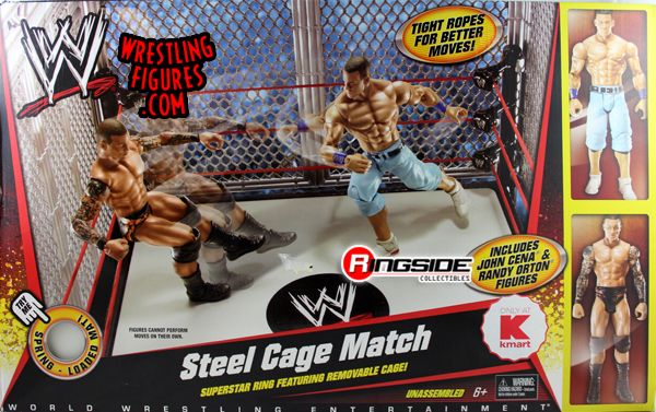 WWE Mattel Steel Cage Match [With John Cena & Randy Orton, Exclusive] Action & Toy Figures PWcatalog