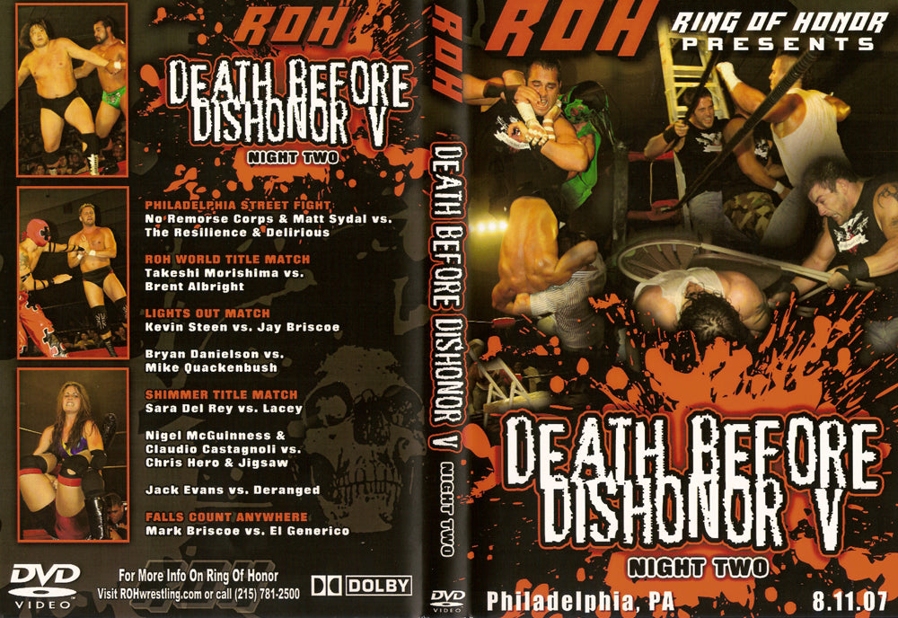 death before dishonor v night two DVDs & Videos Pwcatalog