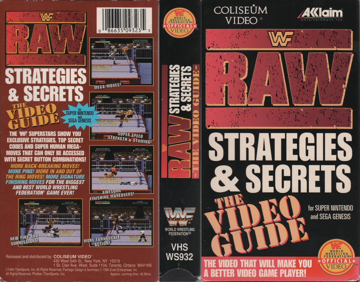 wwf raw strategies and secrets - the video game PW Catalog