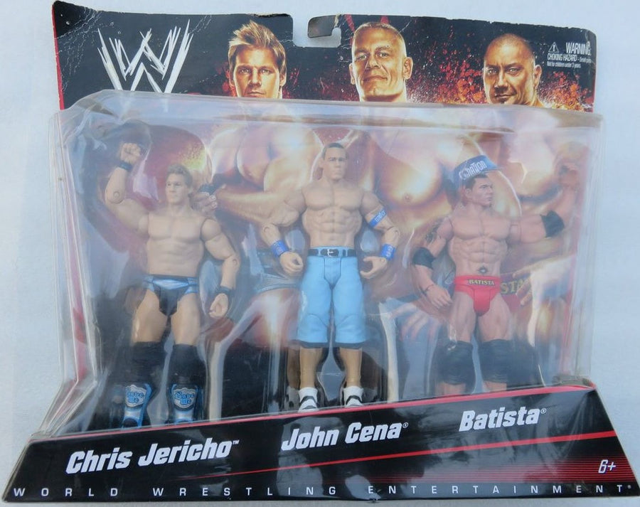 WWE Mattel 3-Packs 1 Chris Jericho, John Cena & Batista [Exclusive] Action & Toy Figures PWcatalog