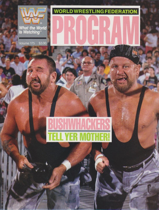 WWF Wrestling Program Volume 175 Magazine PWcatalog