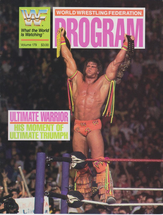 WWF Wrestling Program Volume 179 Magazine PWcatalog