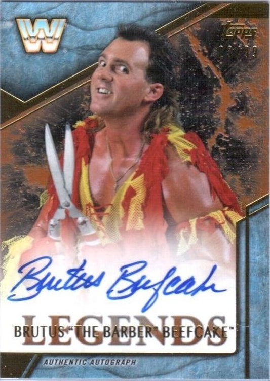 2017 Topps WWE Legends Brutus Beefcake auto 2018 approx value:$25