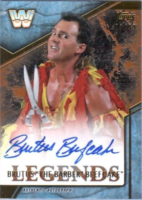 2017 Topps WWE Legends Brutus Beefcake auto 2018 approx value:$25 PW Catalog
