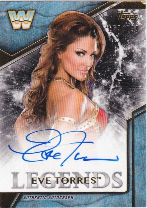 2017 Topps WWE Legends Eve Torres auto 2018 approx value:$15 PW Catalog