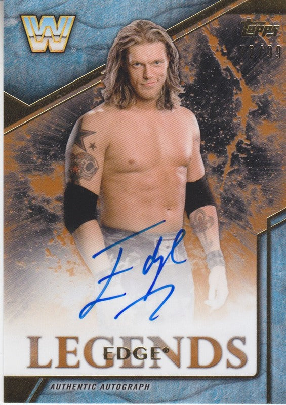 2017 Topps WWE Legends Edge auto 2018 approx value:$25 PW Catalog