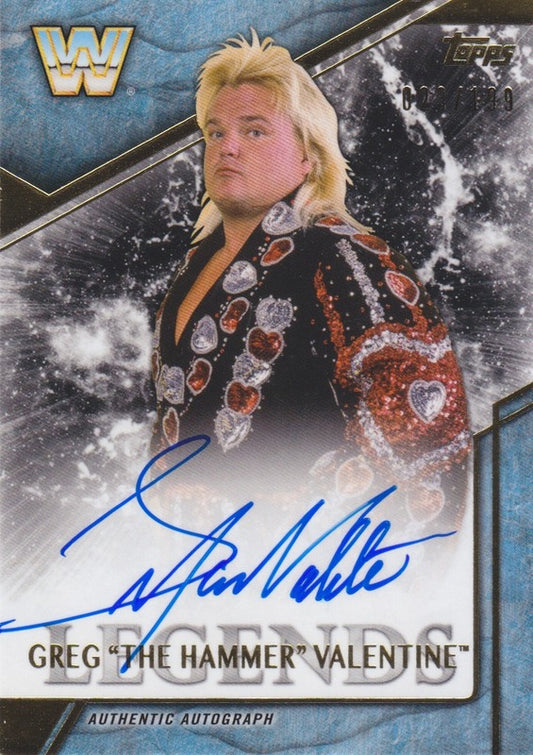 2017 Topps WWE Legends Greg Valentine auto 2018 approx value:$15