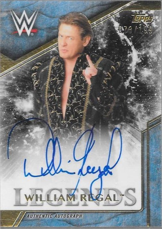 2017 Topps WWE Legends William Regal Auto 2018 Approx value:$15