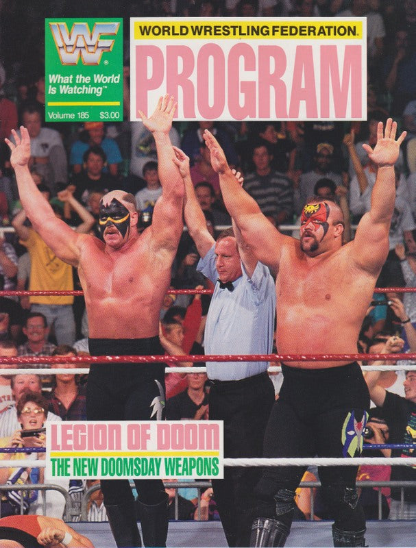 WWF Wrestling Program Volume 185 Magazine PWcatalog