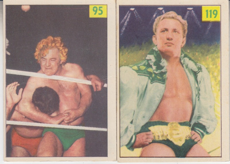 1955-56 Parkhurst Wrestling set (121) EX+ approx 2017 value:$500