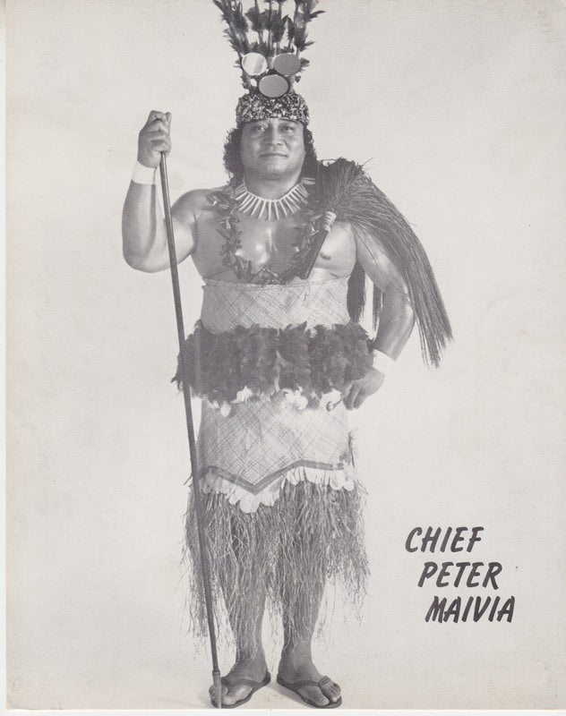 1970's WWWF Chief Peter Maivia Promo Photo PWcatalog