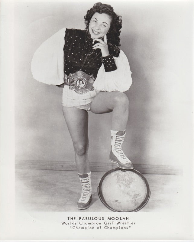 1970s WWWF LADIES CHAMPION Fabulous Moolah Promo Photo