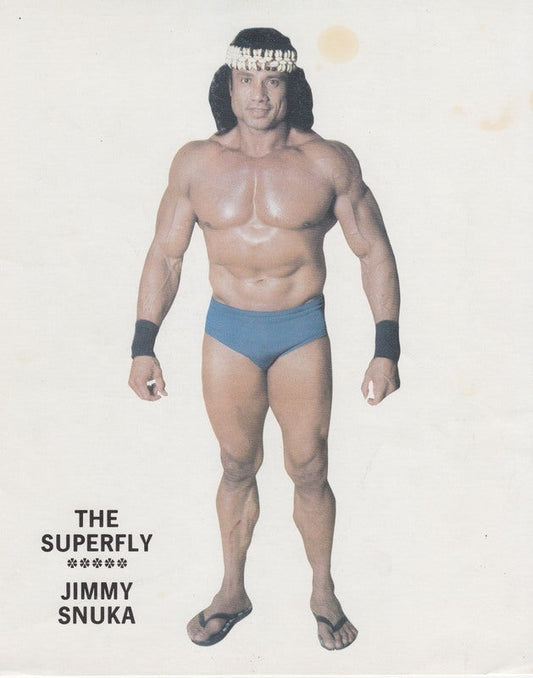 1980s WWWF Jimmy Superfly Snuka Promo Photo