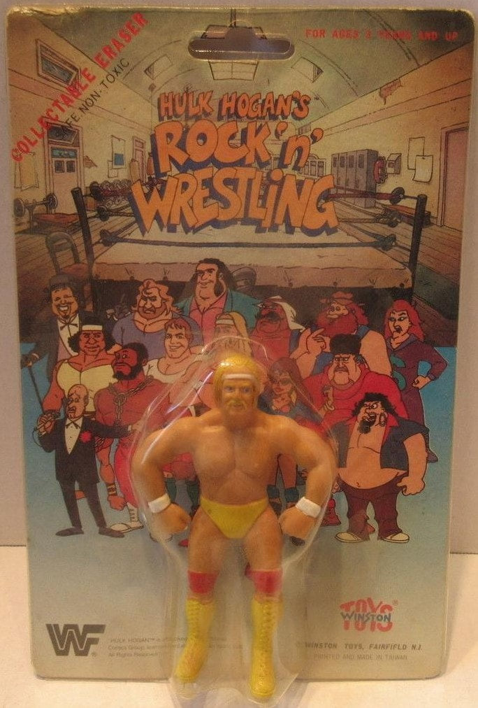 WWF Winston Toys Hulk Hogan's Rock 'N' Wrestling Collectable Erasers Hulk Hogan [With Arms Down]