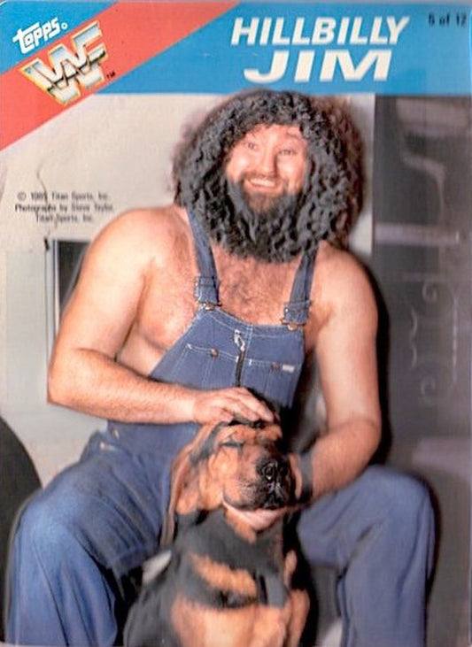 1985 Topps (Test) WWF 3-D Pro Wrestling Stars #5 Hillbilly Jim