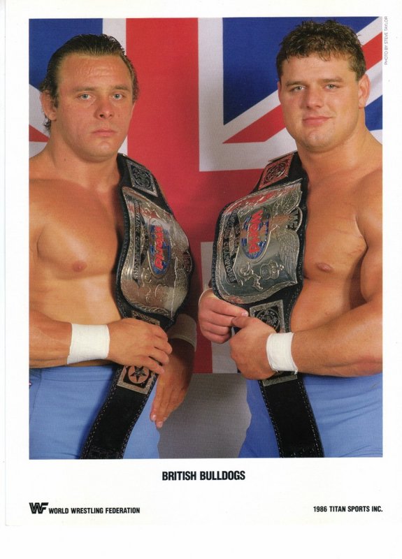 WWF-Promo-Photos1986-WWF-TAG-TEAM-CHAMPIONS-British-Bulldogs-RARE-color-