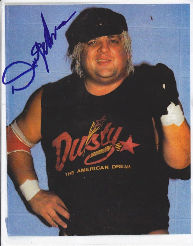 1984 NWA Dusty Rhodes (signed) color Promo Photo PWcatalog