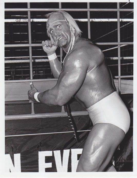 WWF-Promo-Photos1987-NBC-Saturday-Night's-Main-Event9-Hulk-Hogan-vs.-Paul-Orndorff-Cage-