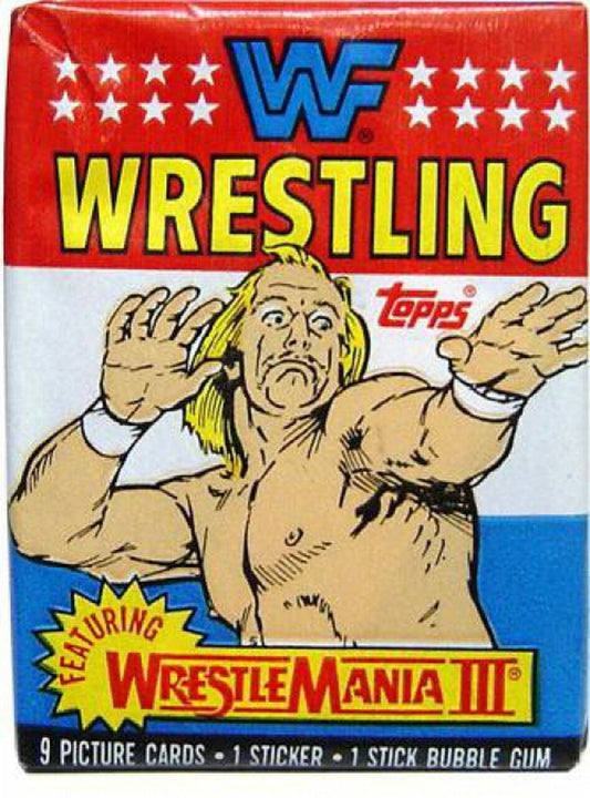 WWF Hulk Hogan WrestleMania III Topps 1987 Bubble Gum