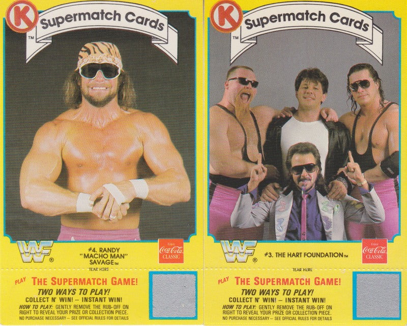 1987 Circle K/Coke WWF Supermatch Set (20) Nm w/tabs intact approx 2017 value:$30 PW Catalog