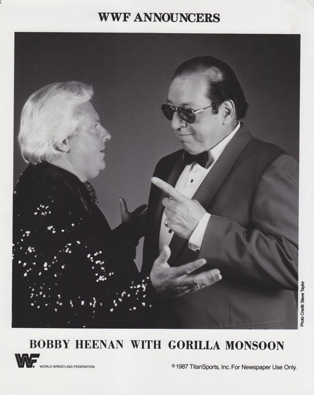 Wwf Commentators 1987 WWF Announcers Bobby Heenan Gorilla Monsoon (Wrestling Challenge ...