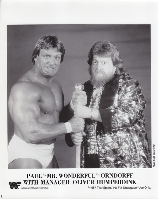 1987 Paul "Mr. Wonderful" Orndorff w/Oliver Humperdink (RARE) PWcatalog