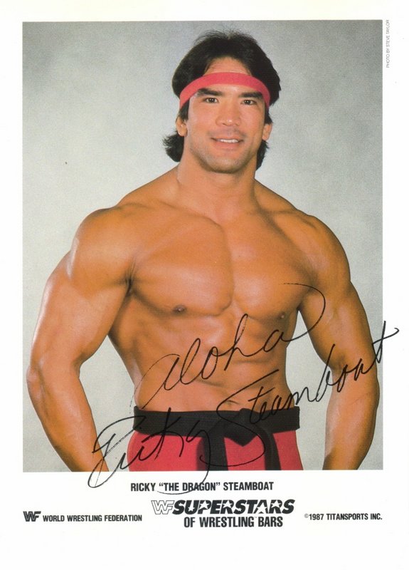 1987 Ricky the Dragon Steamboat Superstars of Wrestling Ice Cream Bars color PWcatalog