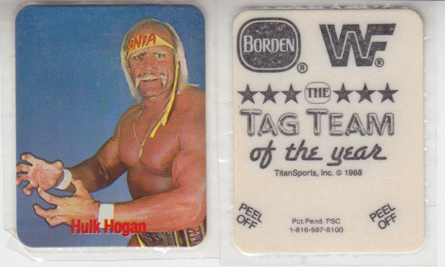 1988 Borden/Jay's Chips WWF Tag Team of the Year Sticker Set (12) Nm approx 2017 value:$25 PW Catalog