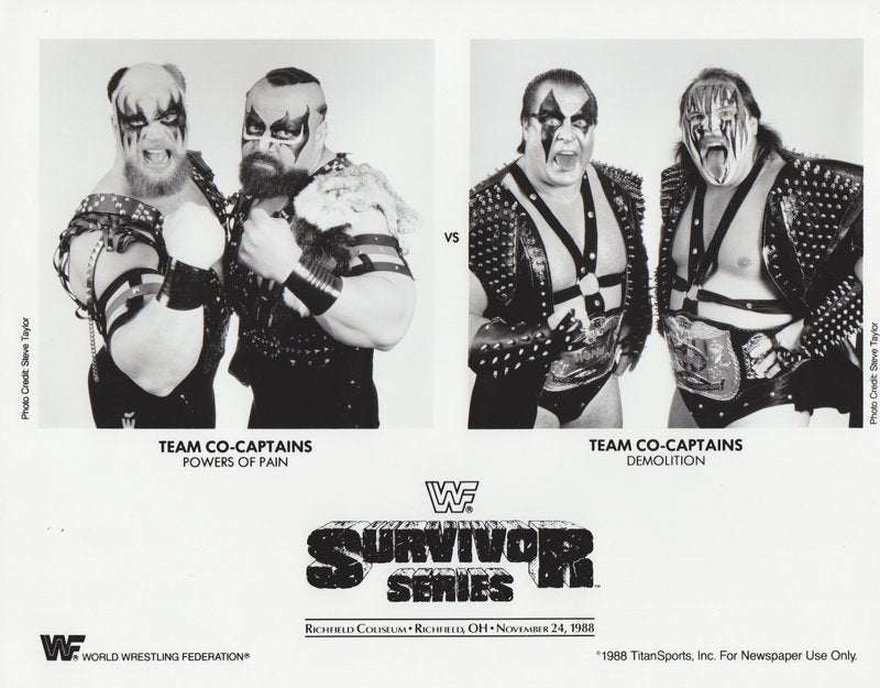 WWF-Promo-Photos1988-Survivor-Series:-Demolition-Team-vs.-Powers-of-Pain-Team-