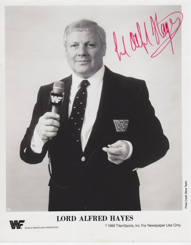 1988 Lord Alfred Hayes (signed) PWcatalog