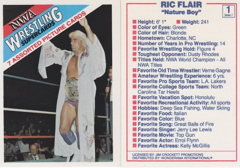 1988 Wonderama Intl. NWA Wrestling Superstars Set (343+7xlists,Header) Nm approx 2022 value:$1000 PW Catalog