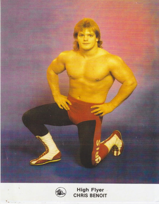 1989 Stampede Wrestling Chris Benoit Vintage Color Promo Photo