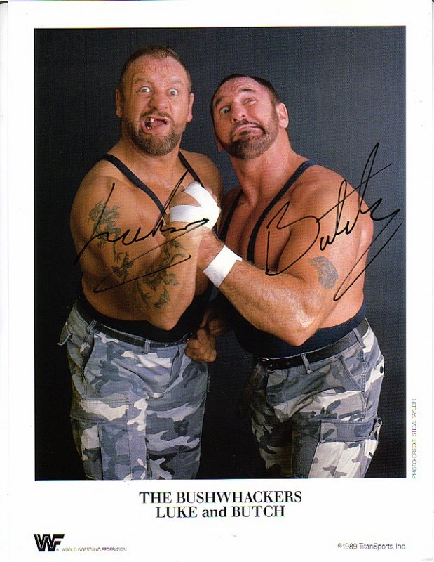 1989 Bushwhackers (signed) color PWcatalog