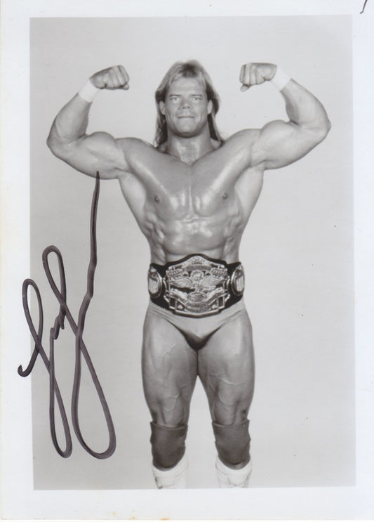 NWA U.S.CHAMPION Lex Luger (signed) vintage 5x7 
