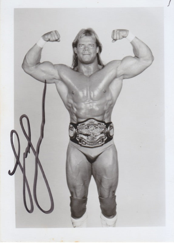 NWA U.S.CHAMPION Lex Luger (signed) vintage 5x7 PW Catalog